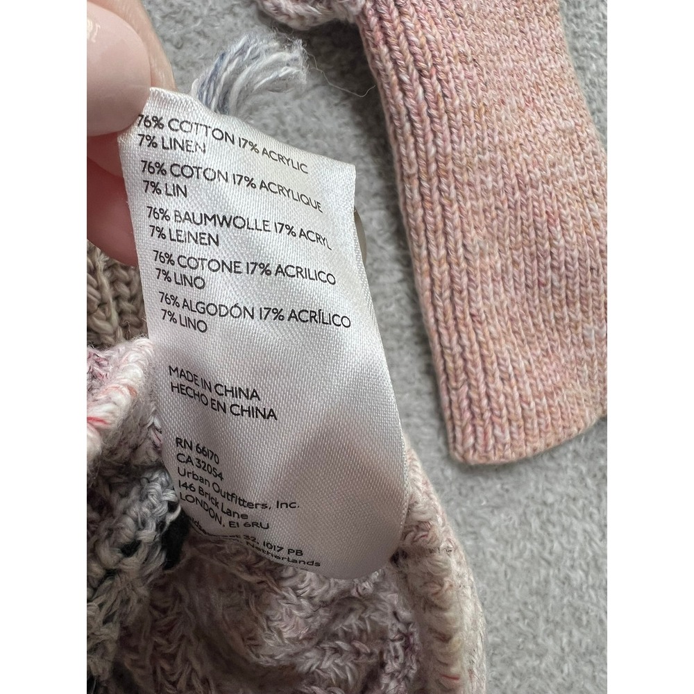 Pilcro Mash Up Sweater Cardigan Anthropologie Mix Patchwork Star Checkerboard S - Picture 9 of 12